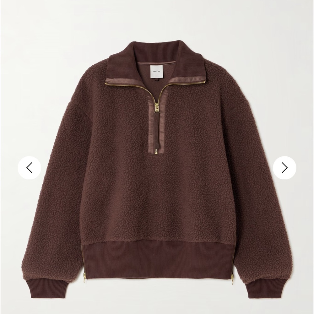 Varley Roselle recycled fleece half-zip sweater